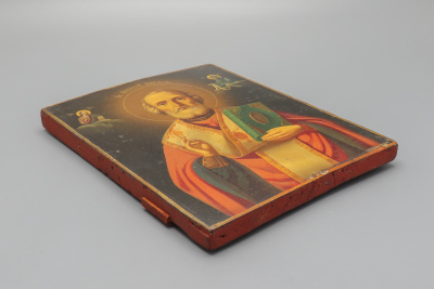 Антикварная икона «Святитель Николай Мирликийский Чудотворец», дерево, Россия, 19 в.